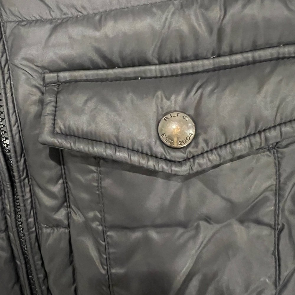 Ralph Lauren Rugby Black Puffer Jacket with Red Plaid Interior; women’s size S - Picture 5 of 7